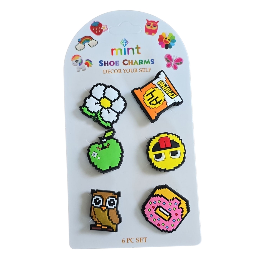 Pixel Art Shoe‎ Charms Set